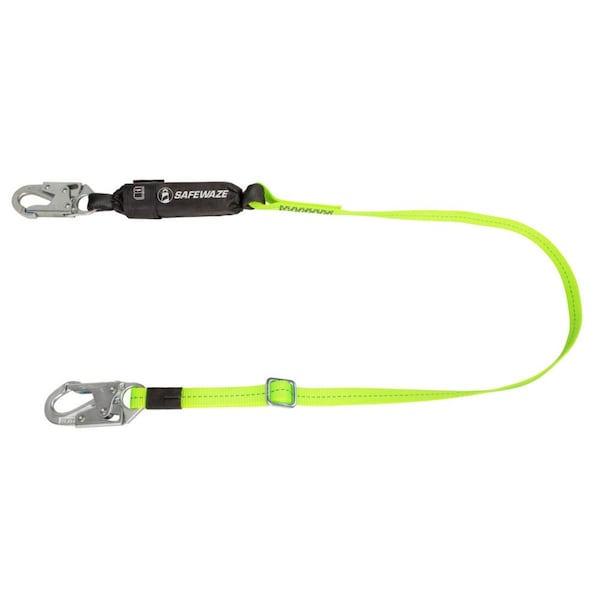 Safewaze PRO 4'-6' Adjustable Energy Absorbing Lanyard: Snap Hook FS560-AJ - main